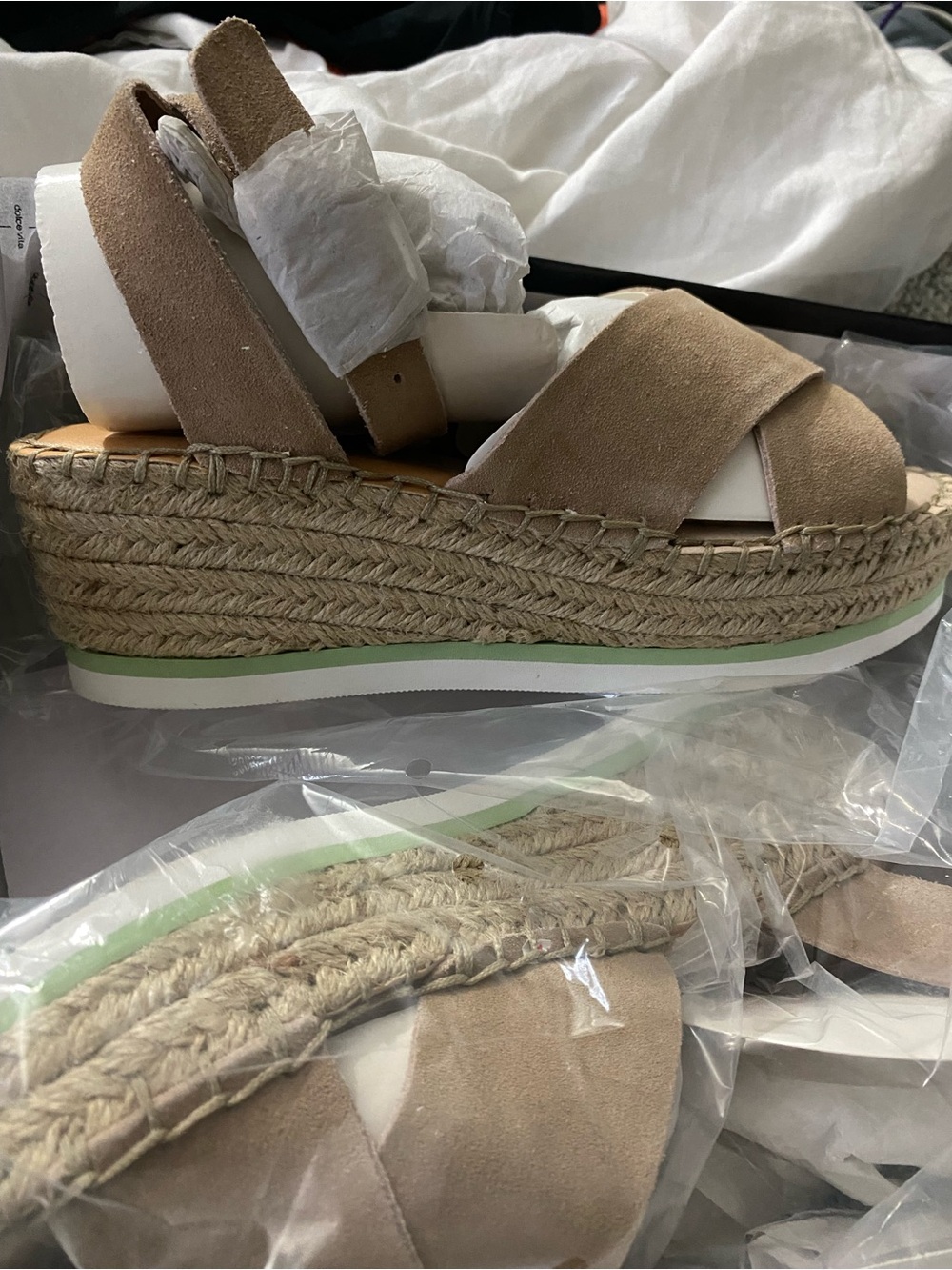 Dolce Vita Women’s Espadrille Platform Sandals - Blush Suede NEW Size 9
